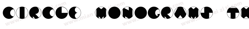 circle monograms thr字体转换